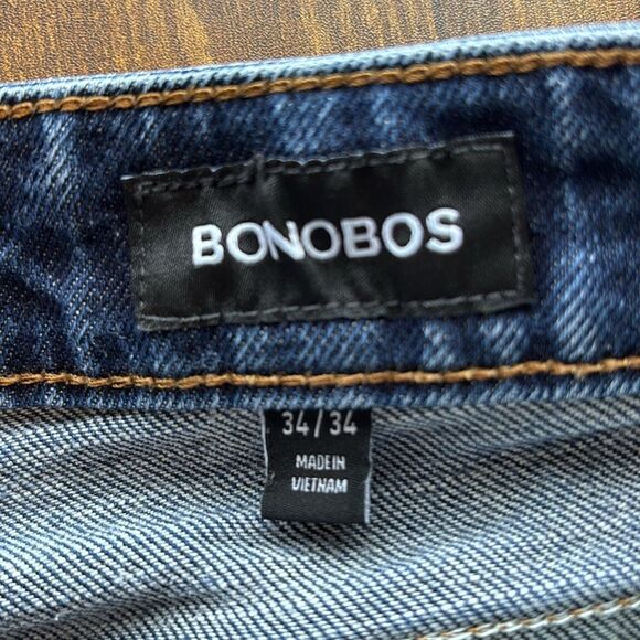 Bonobos Blue Slim Jeans Worn-In Look 34/34 - Picture 4 of 4